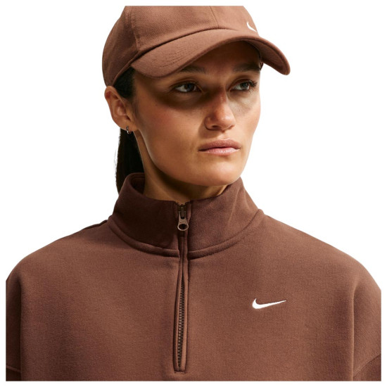Nike Γυναικείο φούτερ Studio Fleece Medium-Weight 1/4-Zip Cropped Top